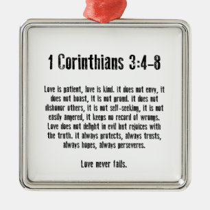 Love is Patient Metalen Ornament