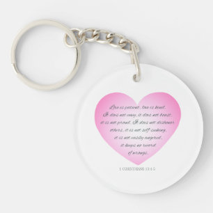 Love is Patient Quote Valentijn   SLEUTELHANGER