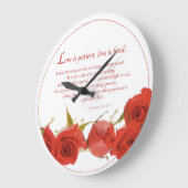 Love is Patient Red Rose Grote Klok (Hoek)