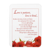 Love is Patient Red Rose Magneet (Verticaal)