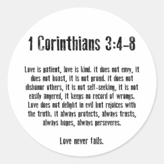 Love is Patient Ronde Sticker