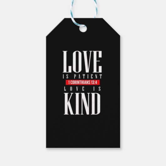 Love Is Patient Timeless Inspirational Style  Cadeaulabel (Voorkant)