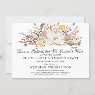 Love is Patient Wedding Announcement Uitnodiging