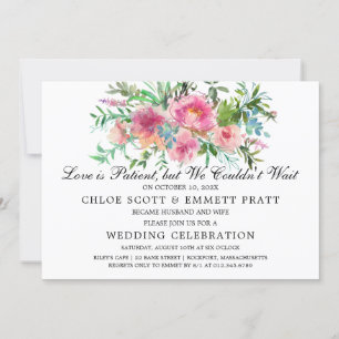 Love is Patient Wedding Announcement Uitnodiging