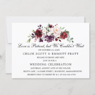 Love is Patient Wedding Announcement Uitnodiging