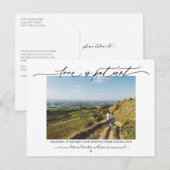 Love is Patient Wedding Postponement Briefkaart (Voorkant / Achterkant)