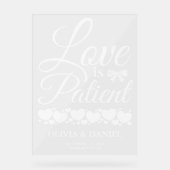  Love is Patient Wedding Welcome (Recto)