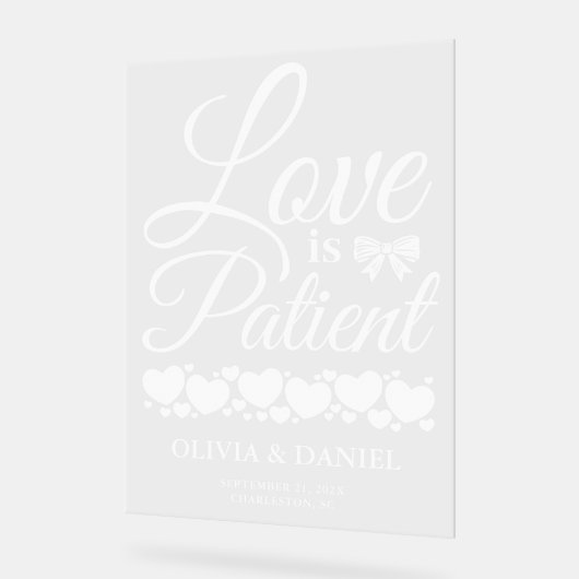 Love is Patient Wedding Welcome (Angle)