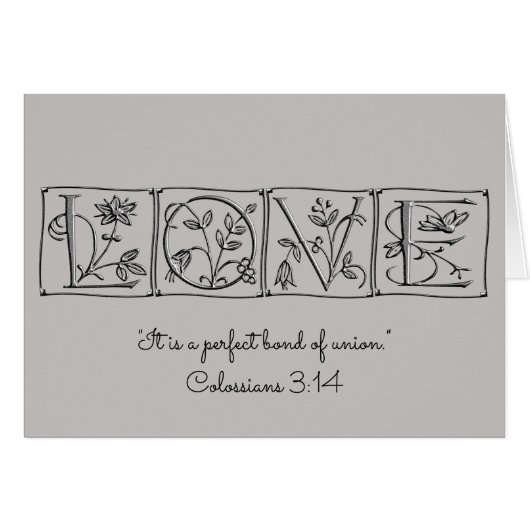 Love is Perfect Bond of Union~Scripture~Wedding (Voorkant Horizontaal)