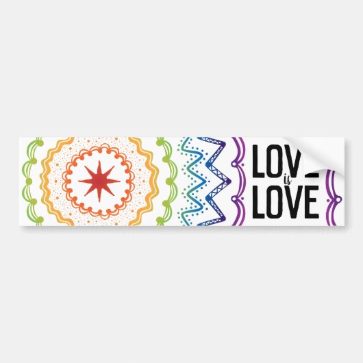 Love is Rainbow Bumpersticker (Voorkant)