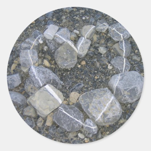 Love is Rock Solid Ronde Sticker (Voorkant)