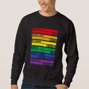 Love is Science is Real - Rainbow Lgbt Lgbtq Trui