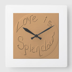 "Love is Splendour" Relief Doré > Horloges Murales