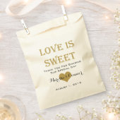 Love Is Sweet Black and Gold Mariage Sacs (Coupé)