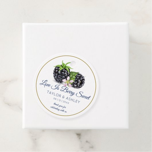 Love is Sweet Blackberry Fruit | Weddenschap Bedankjes Labels (In situ)