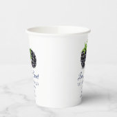 Love is Sweet Blackberry Fruit | Weddenschap over  Papieren Bekers (Links)