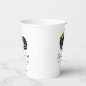 Love is Sweet Blackberry Fruit | Weddenschap over  Papieren Bekers (Rechts)