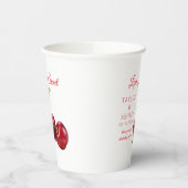 Love is Sweet Cherry Fruit | Weddenschap Papieren Bekers (Links)