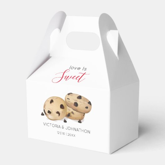 Love is Sweet Cookie Wedding Favor Box Bedankdoosjes (Voorkant Zijde)