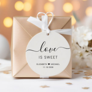 Love Is Sweet Cream Trouwdag Bedankjes Labels