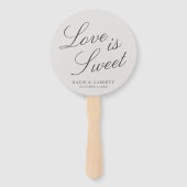 Love is Sweet Elegant Grey Wedding Handwaaier (Voorkant)