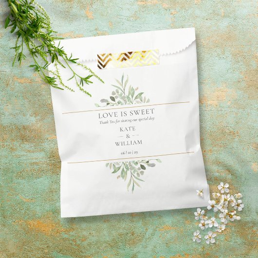 Love is Sweet Greenery Foliage Wedding Bedankzakje