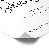 Love is Sweet Minimalist Calligraphy Favor Display Poster (Hoek)