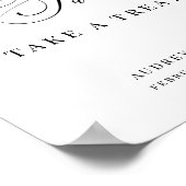 Love is Sweet Modern Black Wedding Favors Poster (Hoek)