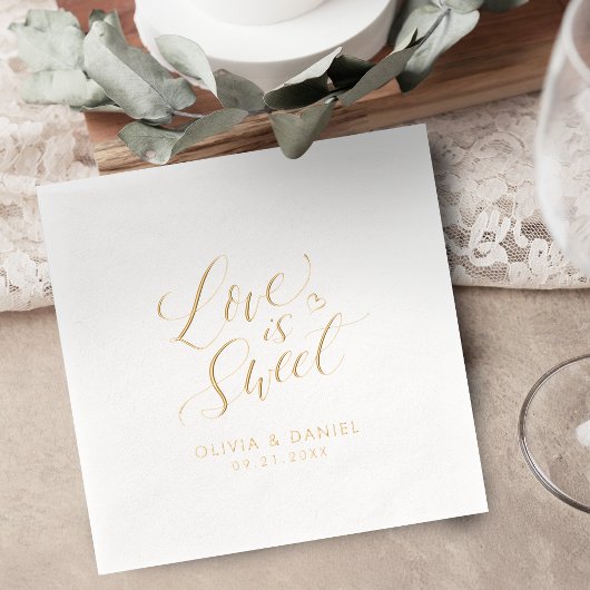 "love is sweet" modern calligraphy wedding