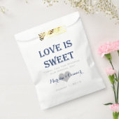 Love Is Sweet Navy et Grey Mariage Sacs (Scellé)