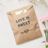 Love Is Sweet Navy et Grey Mariage Sacs (Scellé)
