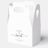 Love is sweet simple elegant script wedding bedankdoosjes (Geopend)