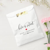 Love is Sweet Simple Elegant Script Wedding Bedankzakje (Gezegeld)