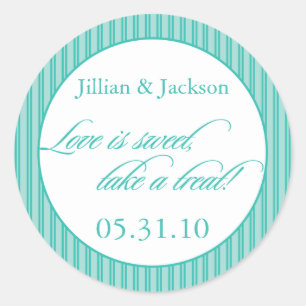 Love is Sweet Sticker en Aqua