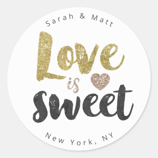 Love is Sweet Sticker - Sticker Mariage (Devant)