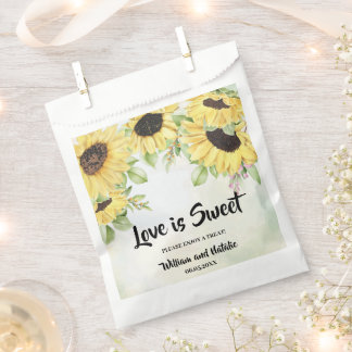 Love is Sweet Sunflower Wedding Treat Bedankzakje