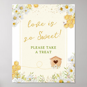 Love is Sweet Take Treat Bumblebee Vrijgezellenfee Poster