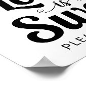 Love is Sweet typography bruiloft snoep bar sign Poster (Hoek)