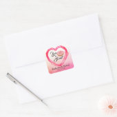 Love is Sweet | Weddenschap Vierkante Sticker (Envelop)