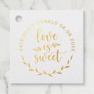 Love is Sweet Wedding Classic Round Sticker Bedankjes Labels