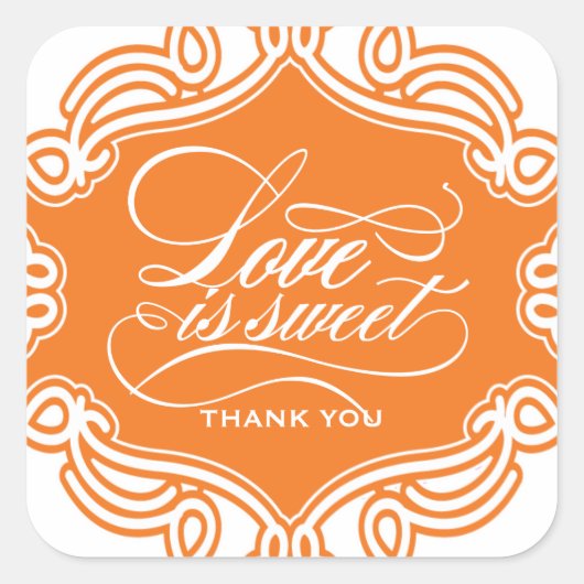 Love is Sweet Wedding Favor Stickers (Voorkant)