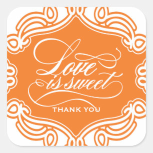 Love is Sweet Wedding Favor Stickers