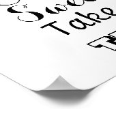 Love is Sweet Wedding Script Snoep Sign Poster (Hoek)