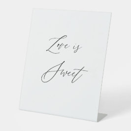 Love Is Sweet Wedding Sign | Dessert Table Sign |  Reclamebord Met Voetstuk