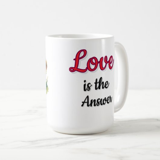 Love is the answer love mug (Devant droit)