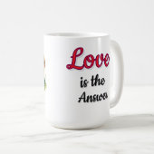Love is the answer love mug koffiemok (Voorkant rechts)