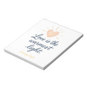 Love Is the Warmest Light Notepad Notitieblok (Gedraaid)