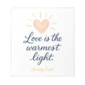 Love Is the Warmest Light Notepad Notitieblok (Voorkant)