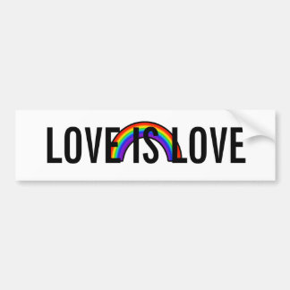 LOVE IS VERLIES BUMPERSTICKER
