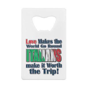 Love-Italians Kredietkaart Flessenopener